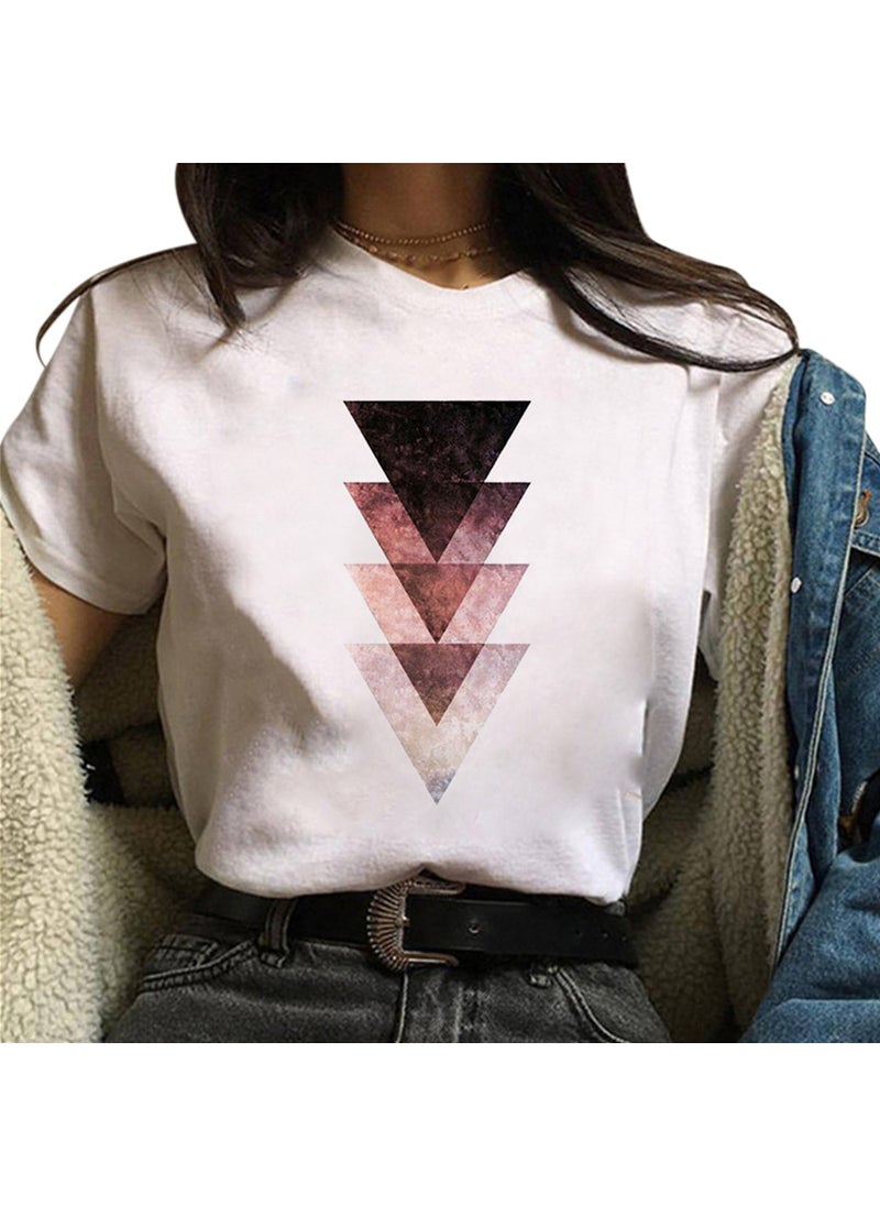 Generic - Stock Available Short Sleeve Womens T-shirt Loose Fit Customizable Logo Crew Neck Design Womens Clothing One Piece Forwarded love - Image 1