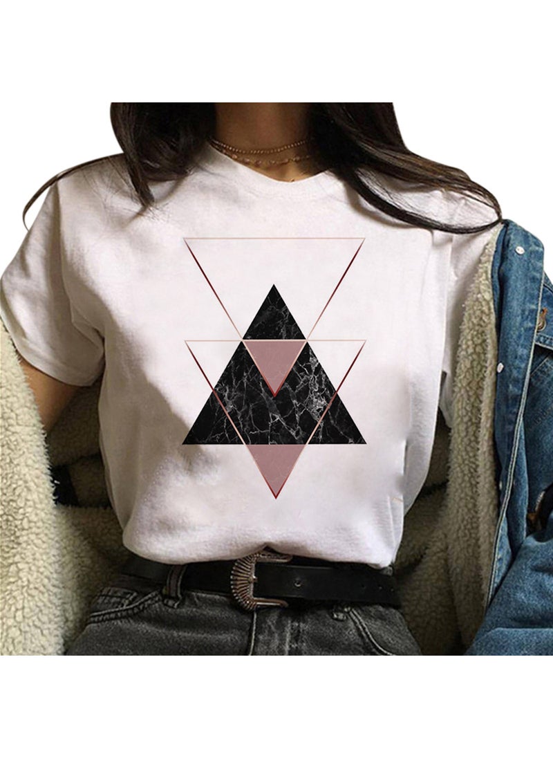 Generic - Stock Available Short Sleeve Womens T-shirt Loose Fit Customizable Logo Crew Neck Design Womens Clothing One Piece Forwarded love - Image 1