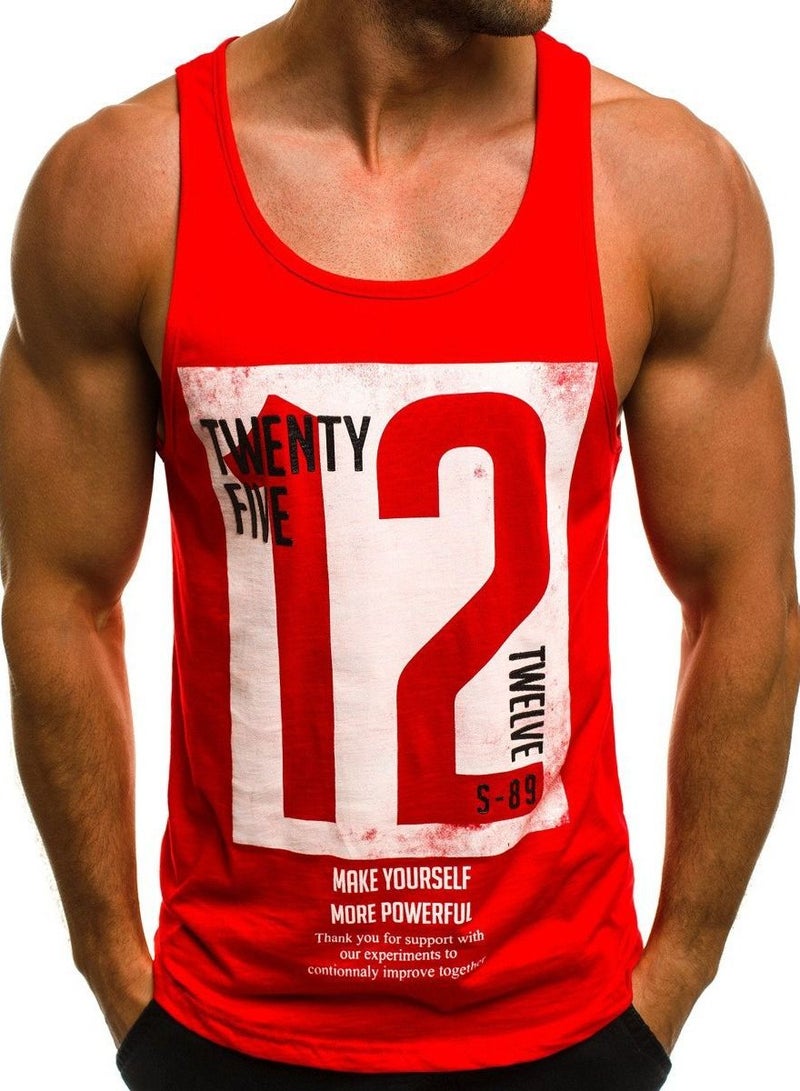 Loquat Men's Leisure Fashion Fitness Sports Broadband Deep Digging Running Vest  - Image 1