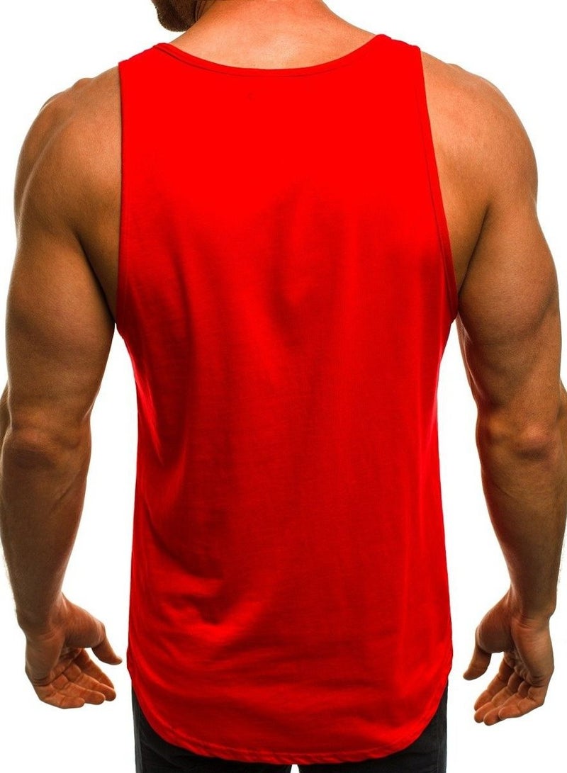 Loquat Men's Leisure Fashion Fitness Sports Broadband Deep Digging Running Vest  - Image 2