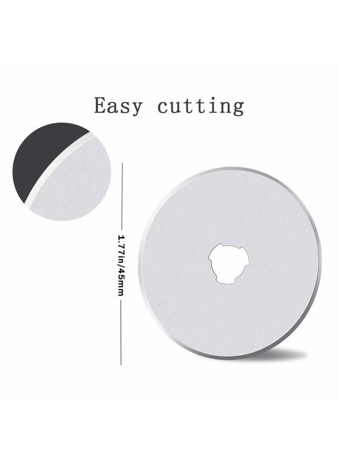 ZMAAGG 45mm Rotary Cutter for Fabric with Safety Lock, Included Extra 10 Pack 45mm Replacement Blades, Ergonomic Rotary Cutter Tool for Quilting Sewing Arts Crafts, Sharp and Durable - Image 2