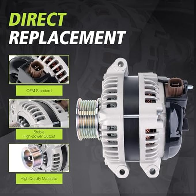 Kinwrdsn Alternator Compatible with Acura 2006-2011 CSX 2.0L2004-2008 TSX 2.4LReplacement for Honda 2.4L 2003-2007 Accord,06-11 CR-V,2003-2011 Element2006-2011 Civic 2.0L,13980N 31100RAAA01 - Image 5