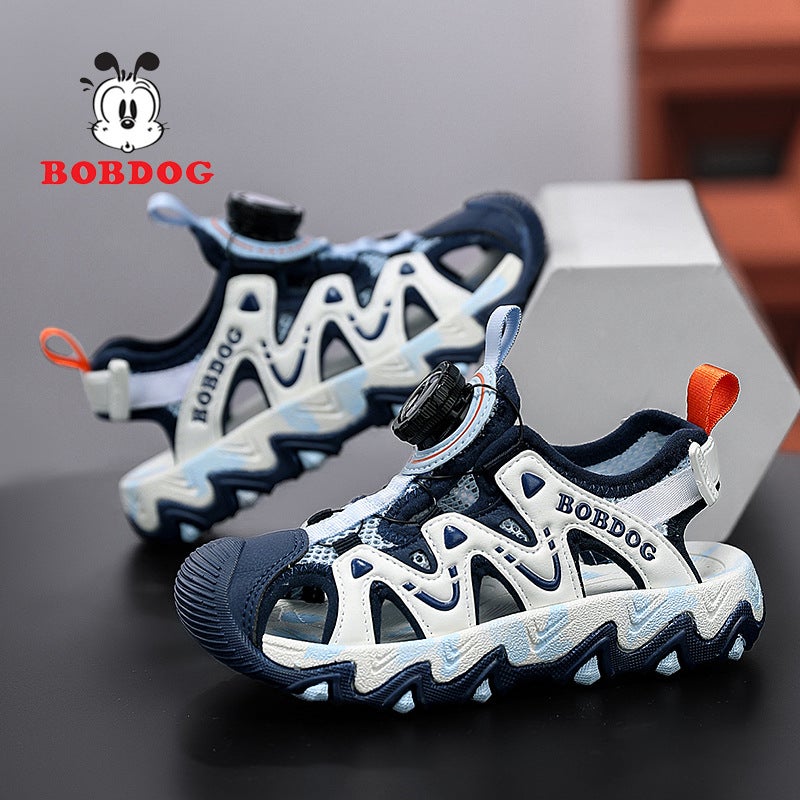 Babu Bean Girls' Sandals 2025 Soft Sole Non-Slip Beach Shoes Big Kids Boys Baotou Sandals Batch - Image 4
