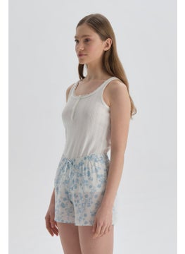dagi White Patterned Shorts  - Image 4