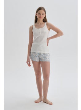 dagi White Patterned Shorts  - Image 3