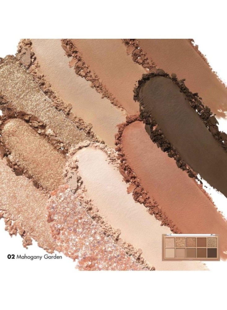 rom&nd The Secret Garden 10-Color Eyeshadow Palette 02 Mahogany Garden - Image 2