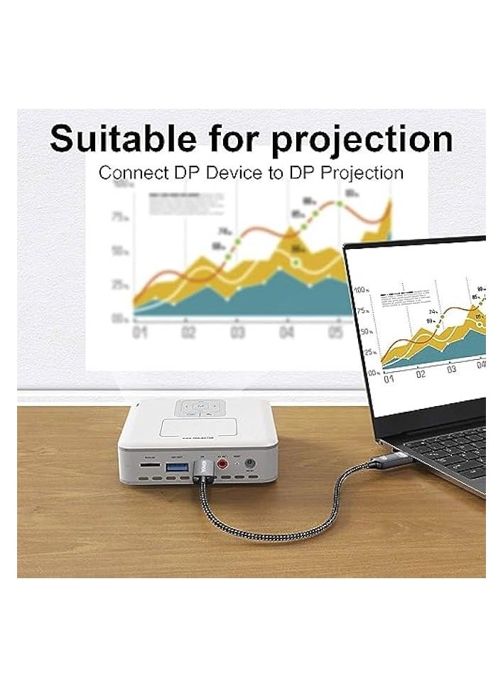 موسل كابل Mowsil DisplayPort بطول 1 متر، كابل DP 1.2، كابل منفذ عرض عالي السرعة مطلي بالذهب لشاشة الألعاب، بطاقة الرسومات، التلفزيون، الكمبيوتر الشخصي، الكمبيوتر المحمول - Image 4