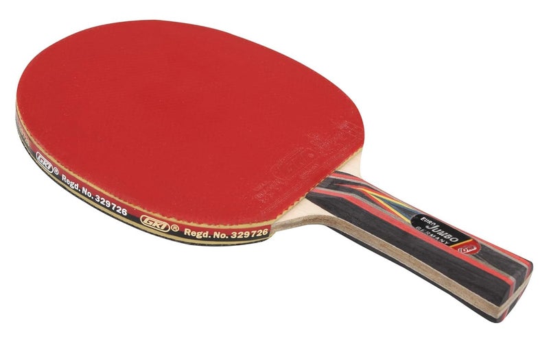 GKI Euro Jumbo Wood Table Tennis Racquet with Double Zip tatron Bag - Image 2