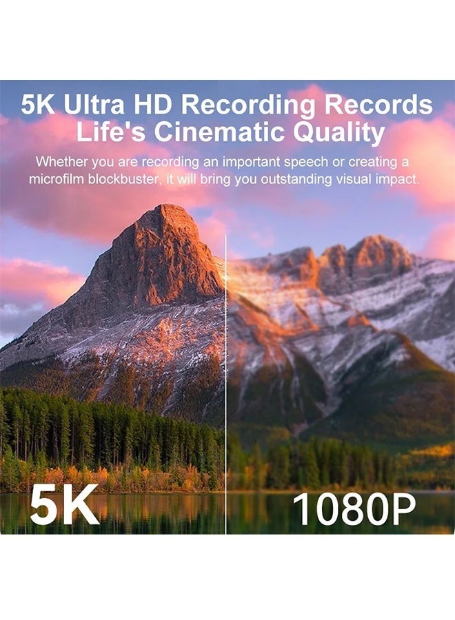 Digisand Digital Camera 5K - 75MP Digital Cameras for Photography - Autofocus Point and Shoot Camera with Flash- 3 Inch Screen 18X Digital Zoom Camera for Vlogging Yotube, 128GB SD Card - Image 2