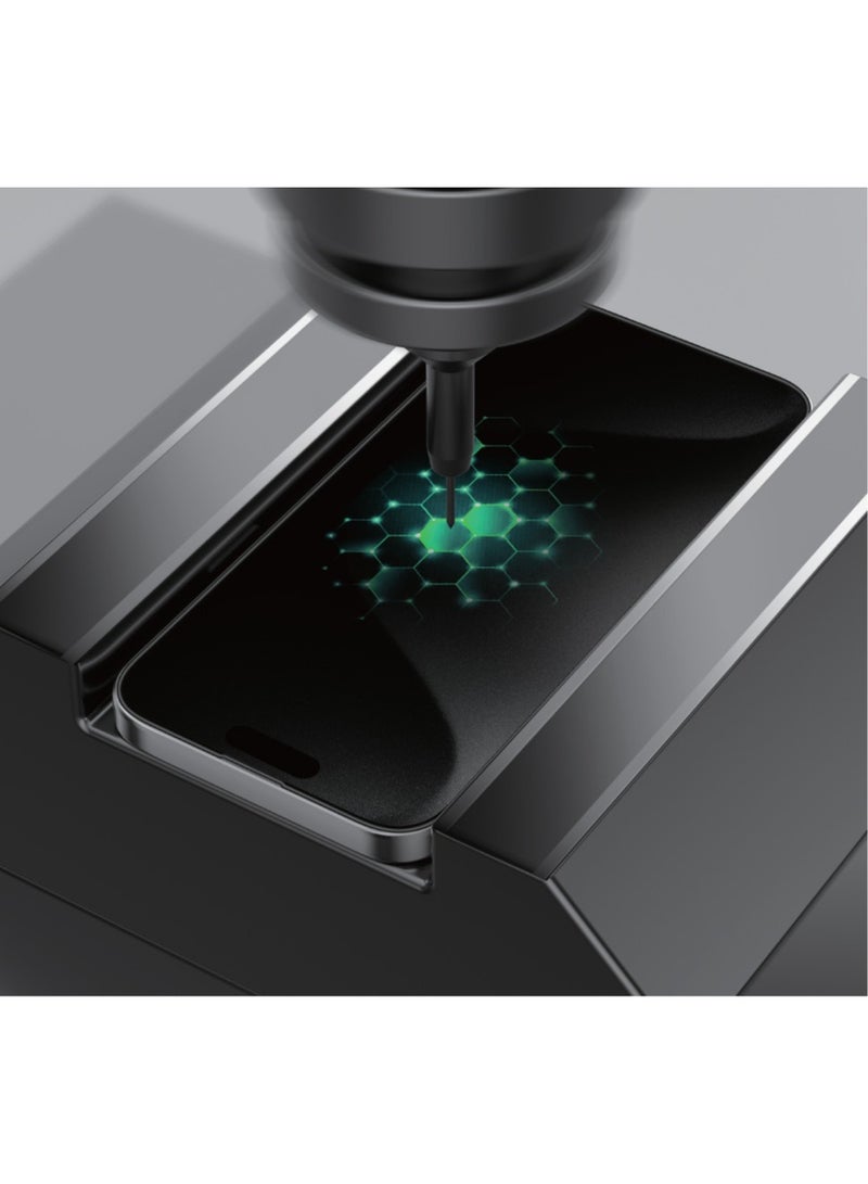 GREEN LION iPhone 16 Pro Max Screen protector SIR LOUIS 3D Curved Advanced Round Edge Glass / Anti Scratch / Grease Resistance / Anti Fingerprint Highly Responsive / Durable / Maximum Protection / High Quality - Clear - Image 3