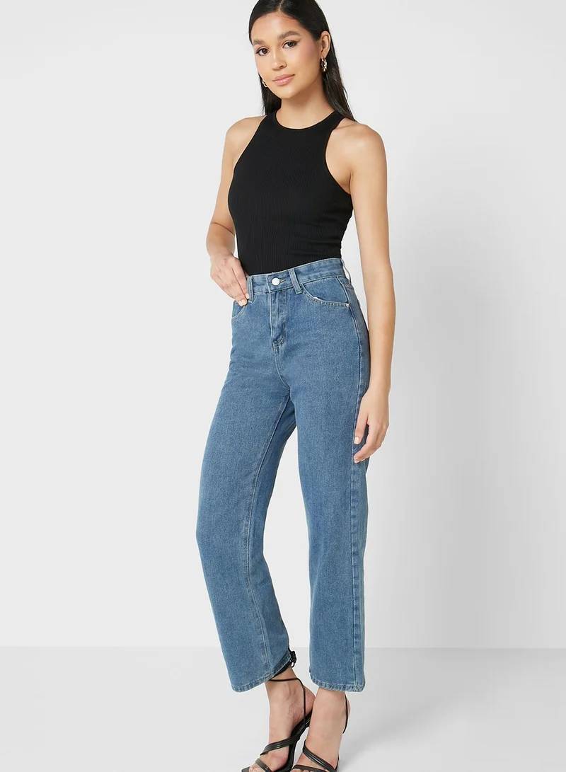 boohoo Ribbed Knitted Top