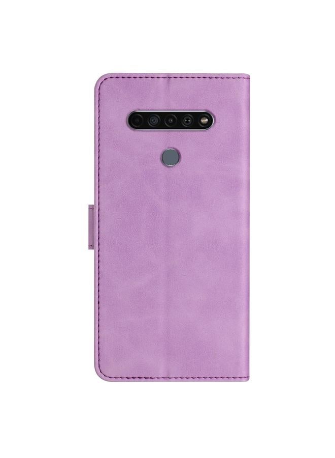 S-TOP Case For LG K61 Seven Butterflies Embossed Leather Phone Case - Image 3