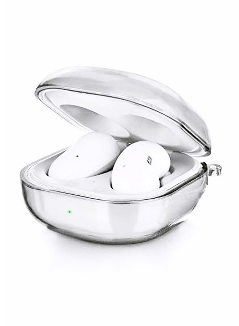 CATANES Crystal Clear Protective Case for Samsung Galaxy Buds Live (2020), Galaxy Buds 2 (2021), Galaxy Buds Pro (2021) Shockproof Ultra Slim Transparent Skin with Keychain Carabiner Clear  - Image 3