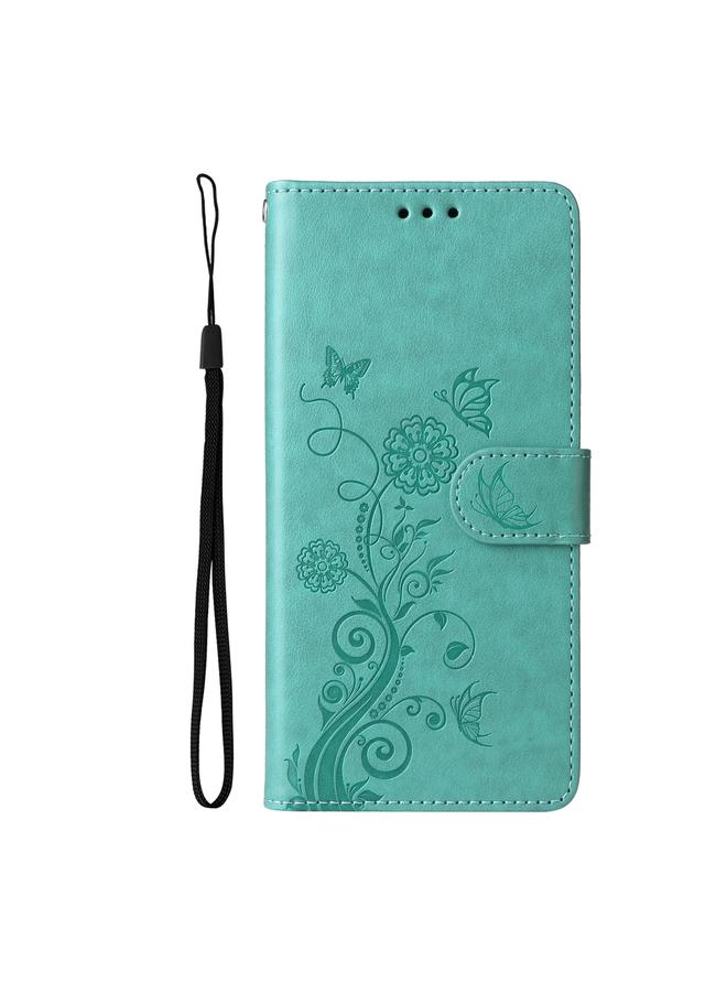 اس-توب جراب جلدي لهاتف Honor X7 4G / Huawei Enjoy 30 Plus مزين بنقشة زهور الفراشة - Image 2