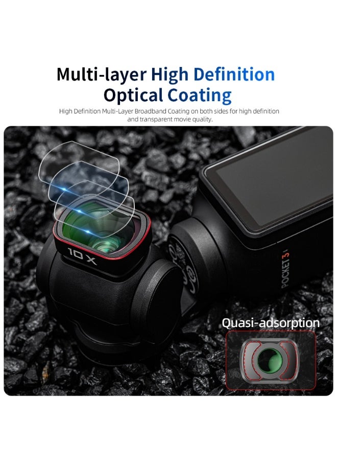For DJI OSMO Pocket 3 STARTRC 10X Macro Lens Filter (Black)