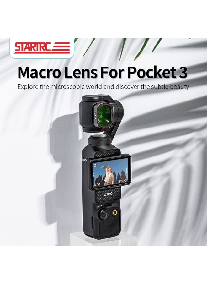 For DJI OSMO Pocket 3 STARTRC 10X Macro Lens Filter (Black)