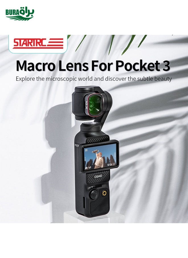 BURAQ - For DJI OSMO Pocket 3 STARTRC 10X Macro Lens Filter (Black) - Image 1