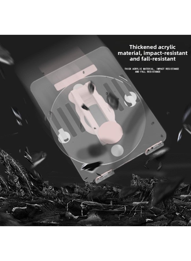 Creative Acrylic Phablet Stand 360 Degree Rotating Desktop Lazy Multifunctional Stand Foldable-Color:Light Lotus Root Powder - Image 5
