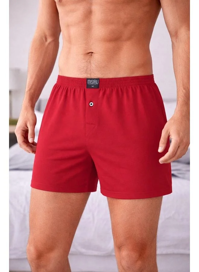 Aytuğ Egyptian Men's Cotton Ares Short Boxer Burgundy.