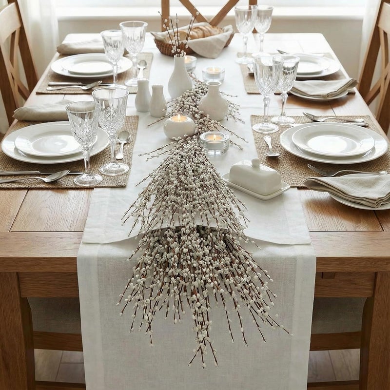 MISSWARM 10 Pieces 29.5" Long of Artificial Flowers Fake Flowers, White Artificial Flowers for Wedding Home Office Party Hotel Indoor or Yard Decoration(White) - Image 5