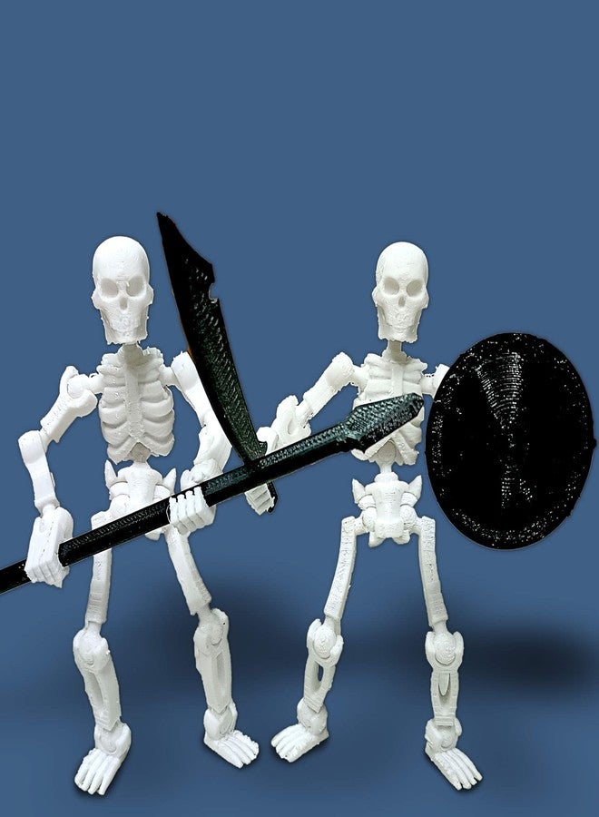 uneeke shape Movable & Posable Skeleton Action Figures | Fully Articulated 16 Joints Dummy for Dynamic Poses with Weapon Accessories | Figurine Toy Set for Kids and Adults | Fun Activity Learning Toy - Image 1