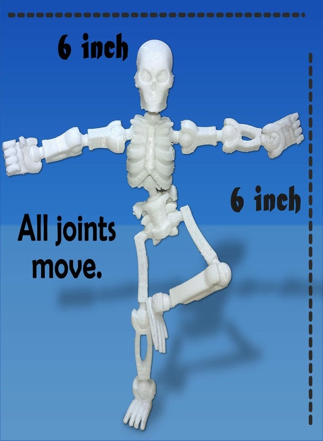 uneeke shape Movable & Posable Skeleton Action Figures | Fully Articulated 16 Joints Dummy for Dynamic Poses with Weapon Accessories | Figurine Toy Set for Kids and Adults | Fun Activity Learning Toy - Image 5