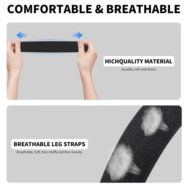 RHOTALL 2 Pack Leg Strap for Nintendo Switch/OLED/ 2 joycon Controller,Adjustable Leg Strap Game Accessories Compatible with Switch Sports Play Soccer/Ring Fit Adventure,Two Size for Adults & Children - Image 2