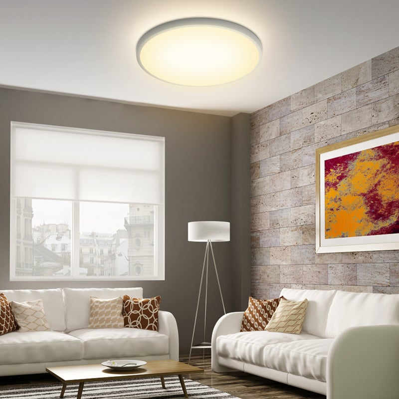 LEDs Ceiling Light Flush Mounting 24W 2520lm Round Ceiling Lamp for Kitchen Bedroom Hallway (6500-7000K White Light) - Image 2