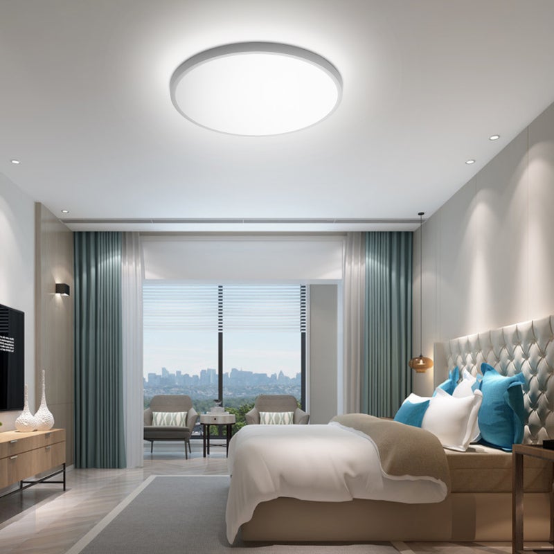 LEDs Ceiling Light Flush Mounting 24W 2520lm Round Ceiling Lamp for Kitchen Bedroom Hallway (6500-7000K White Light) - Image 3