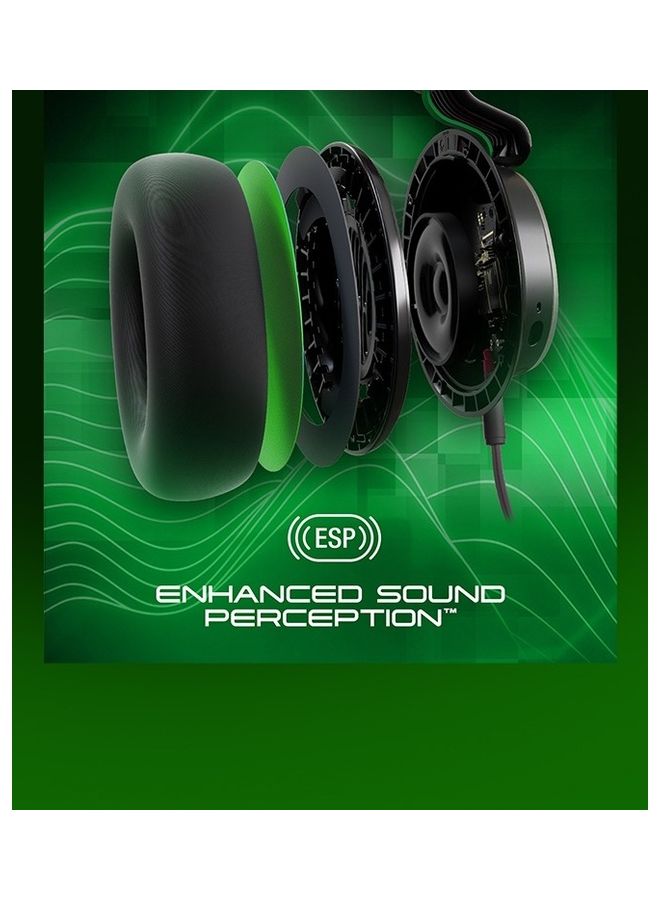 Skullcandy SLYR Pro Wired Over-Ear Gaming Headset for PC, PlayStation, PS4, PS5, Xbox - Black/Green Digi-Hype - Image 2