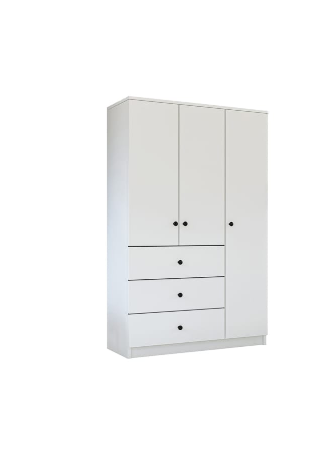 Joints Wardrobe Engineered Wood White 90x160x50 cm  - Image 2