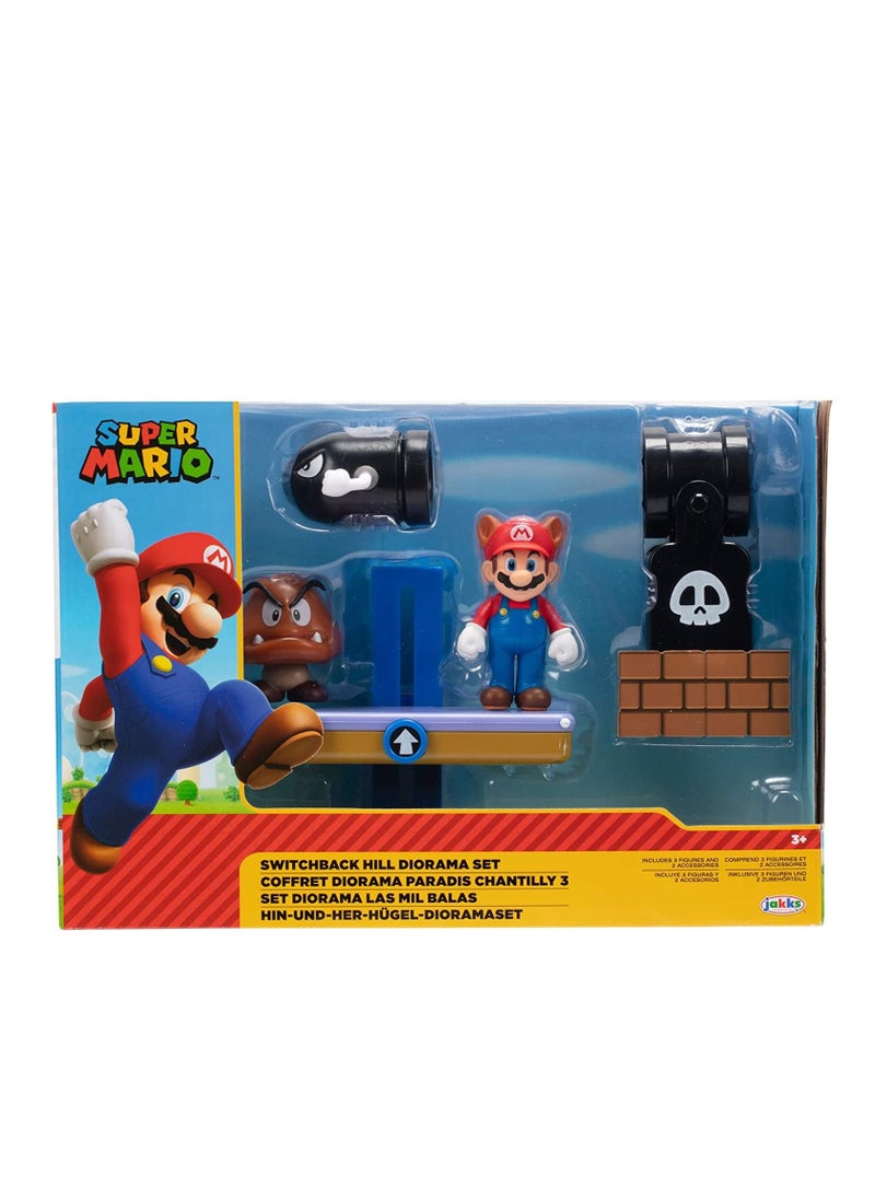 Jakks Nintendo Super Mario Switchback Hill Diorama Set 2.5 Inches  - Image 1