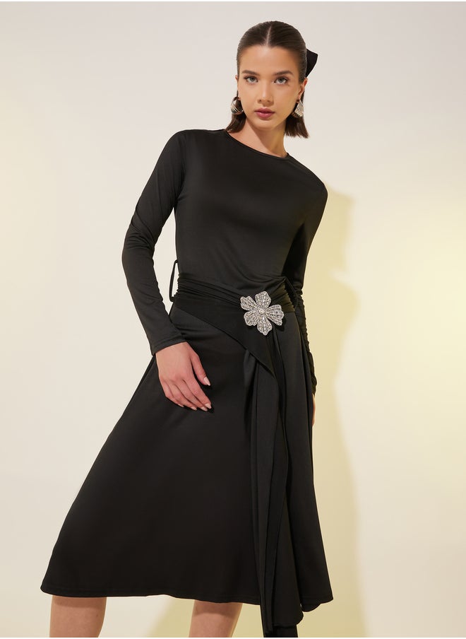 Take Two Asymmetric Midi Dress  - Image 3