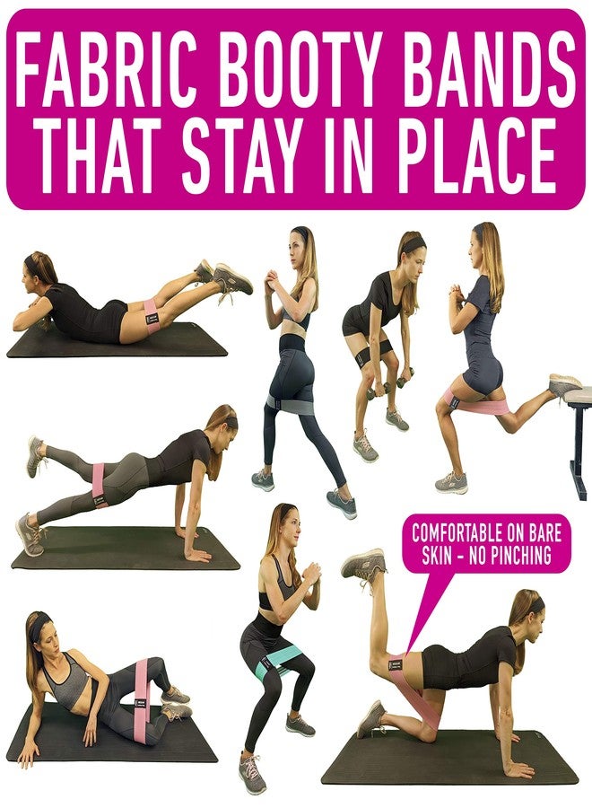 Vergali Resistance Bands for Working Out with Workout Bands Guide. 4 Booty Bands for Women Men Fabric Elastic Bands for Exercise Bands Resistance Bands for Legs Bands for Working Out Hip Thigh Glute Bands Set - Image 2