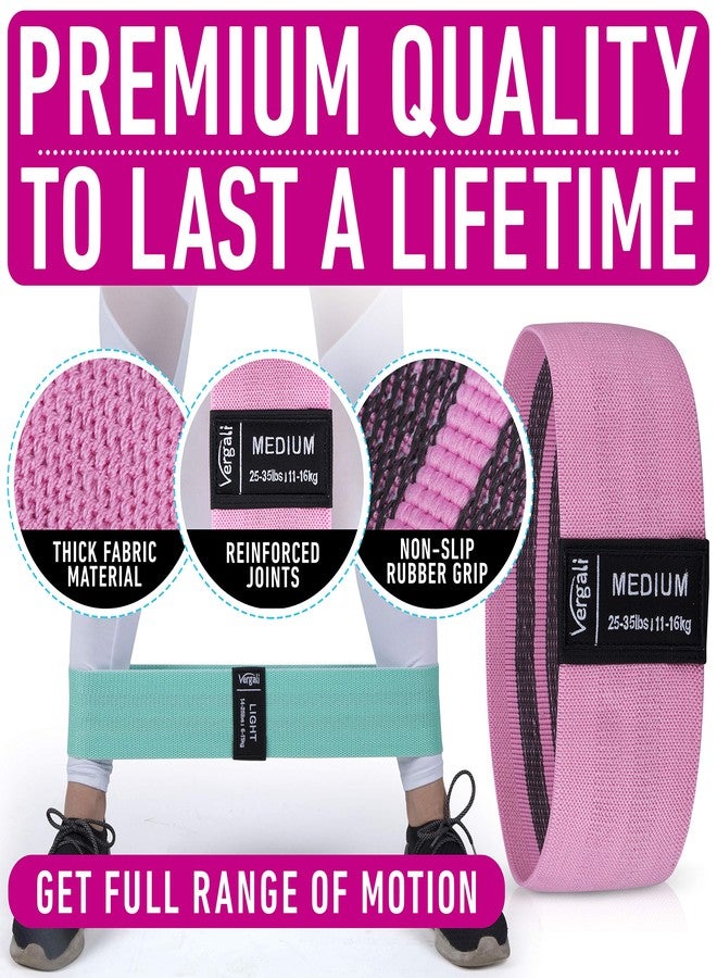Vergali Resistance Bands for Working Out with Workout Bands Guide. 4 Booty Bands for Women Men Fabric Elastic Bands for Exercise Bands Resistance Bands for Legs Bands for Working Out Hip Thigh Glute Bands Set - Image 5
