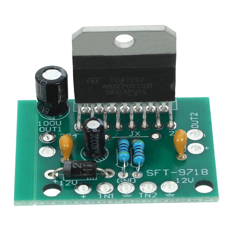 لوحة مكبر صوت ستيريو TDA7297 للتركيب الذاتي 15W 15W 12V DC مجموعة مكبر طاقة صوتي لمكبرات صوت المنزل - Image 2
