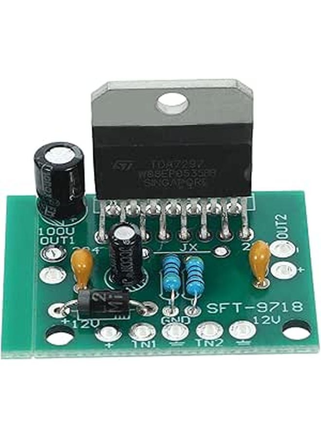 لوحة مكبر صوت ستيريو TDA7297 للتركيب الذاتي 15W 15W 12V DC مجموعة مكبر طاقة صوتي لمكبرات صوت المنزل - Image 1