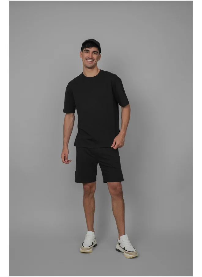 NeceSera Black Men's Boxy Shorts Set