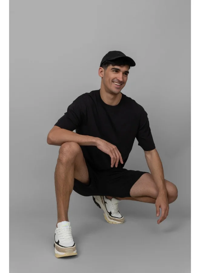 NeceSera Black Men's Boxy Shorts Set