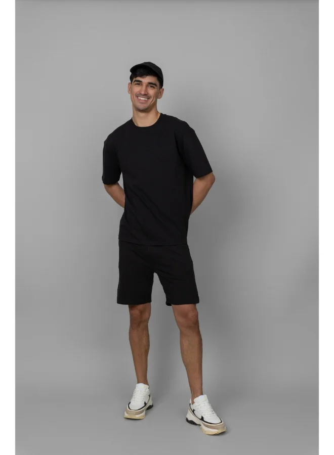 NeceSera Black Men's Boxy Shorts Set
