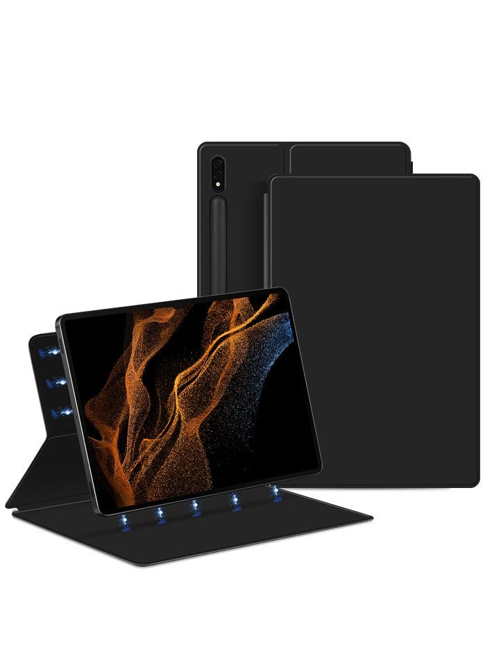 Samsung Tab S10+/S9FE plus/S9 Plus 12.4 inch/X810 Ultra-thin Smart Magnetic Protective Case with Pen Slot Leather Case Sleep Wake - Image 1