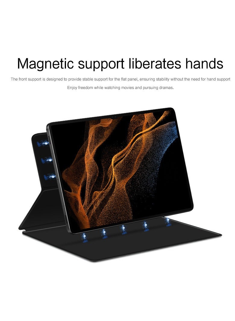 Samsung Tab S10+/S9FE plus/S9 Plus 12.4 inch/X810 Ultra-thin Smart Magnetic Protective Case with Pen Slot Leather Case Sleep Wake - Image 2