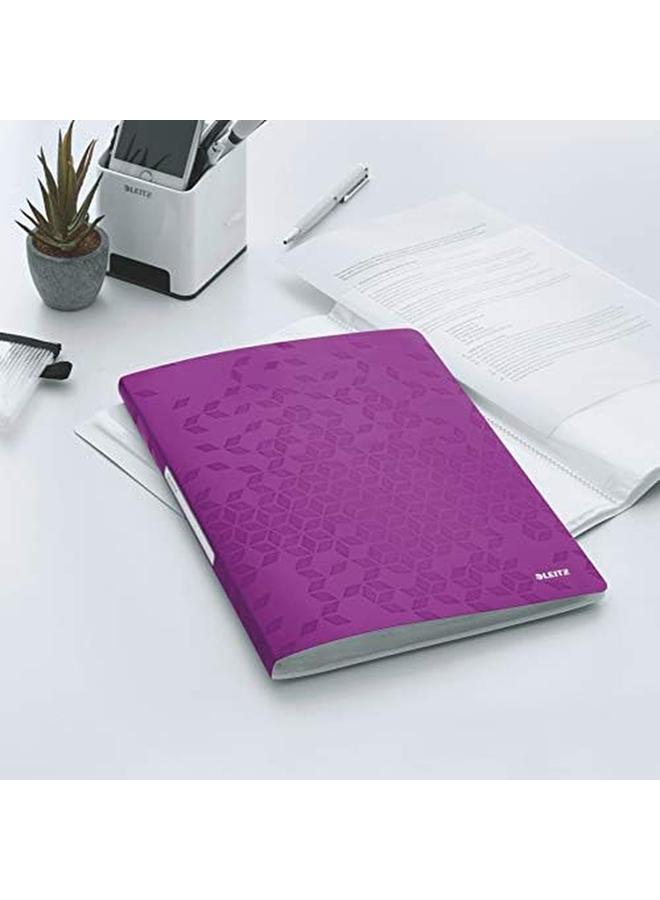 LEITZ Wow Pp Display Book A4 40 Pockets Purple - Image 2