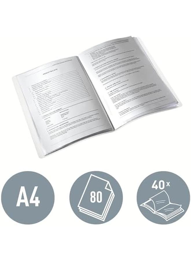 LEITZ Wow Pp Display Book A4 40 Pockets Purple - Image 3