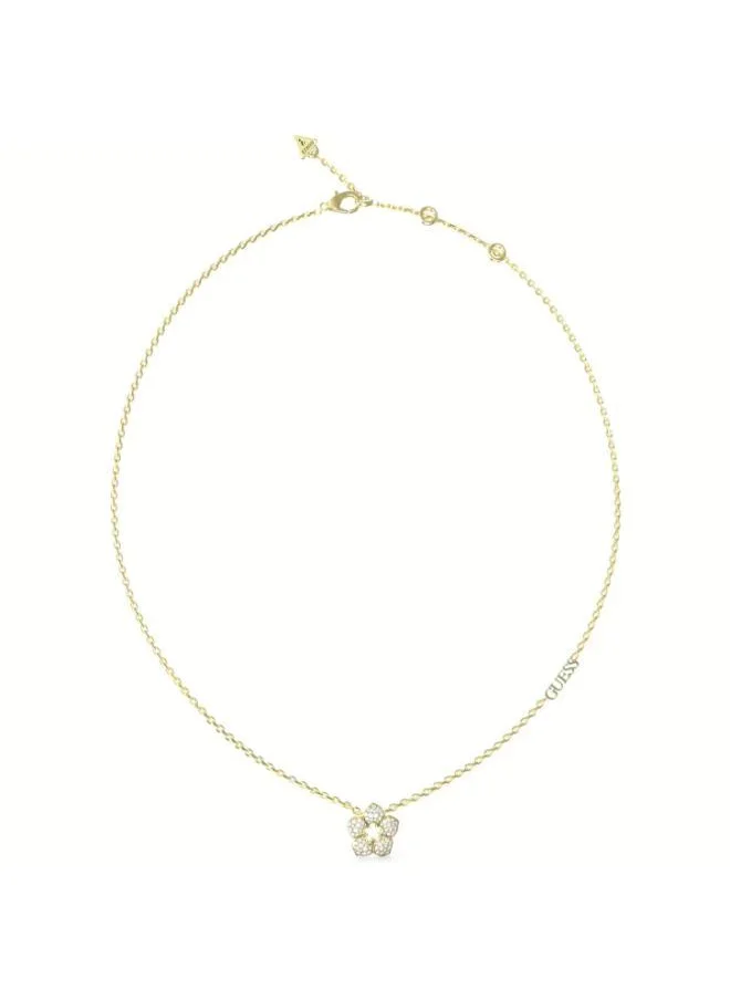 GUESS Pave Flower Necklace