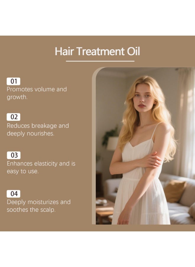 PP Hair Treatment, Dry Damaged Hair Treatment, Hair Loss Treatment for Women, Hair Care Growth Oil, Moisturizing & Strengthening Hair Oil, Nourishes Scalp Serum Conditioner for Shiny Hair (3) - Image 5