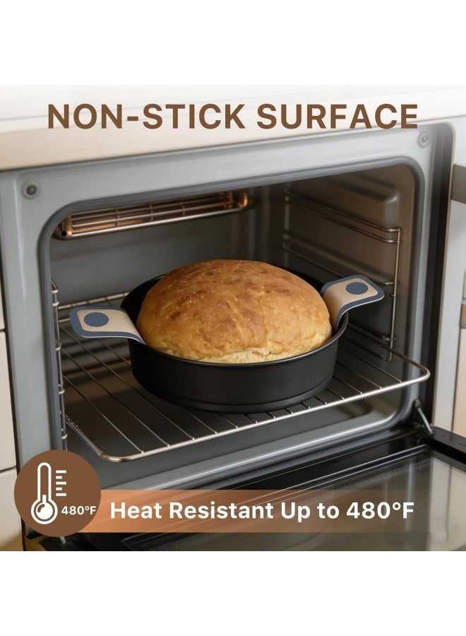 2 PCS Silicone Bread Sling for Oven, Non-Stick and Easy Clean Reusable Silicone Bread Baking Mat with Long Handles, Easy to Transfer Sourdough Bread - Image 5
