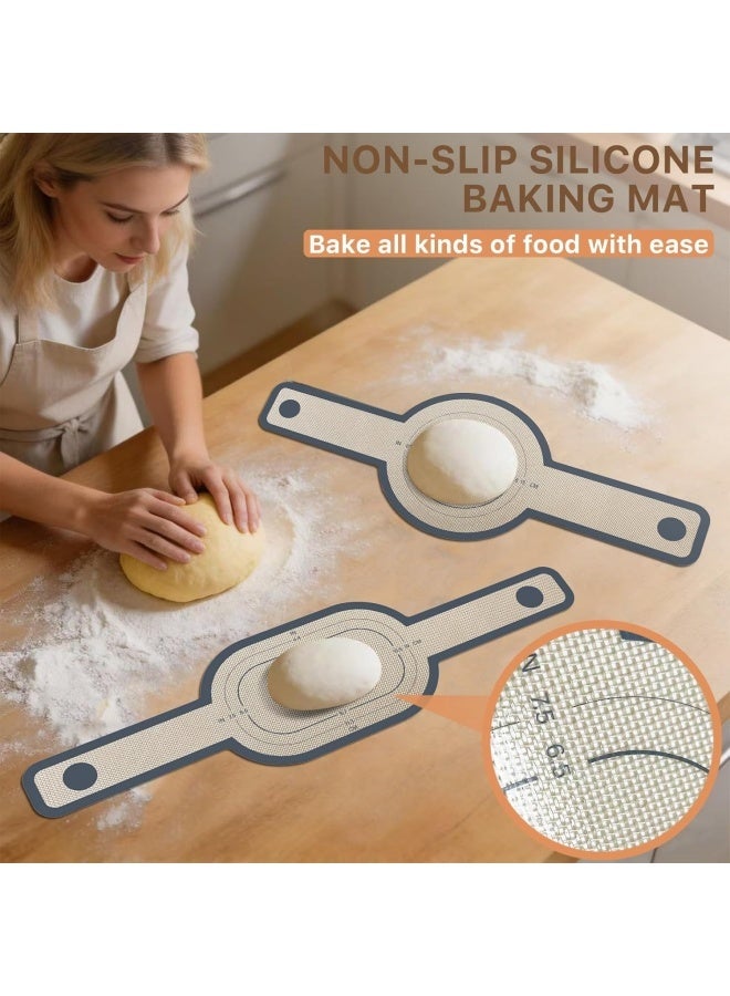2 PCS Silicone Bread Sling for Oven, Non-Stick and Easy Clean Reusable Silicone Bread Baking Mat with Long Handles, Easy to Transfer Sourdough Bread - Image 3