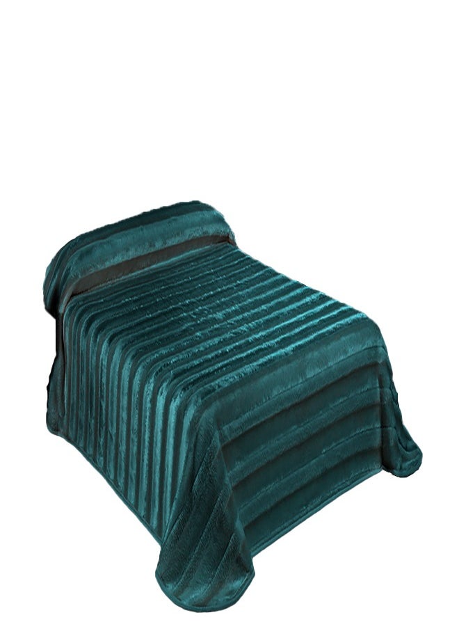 Mora spain Morabelle Luxe Elegance Blanket - Model: 970 - Colour: Emerald Green - Size: 220 x 240cm - Origin: Spain.  - Image 1
