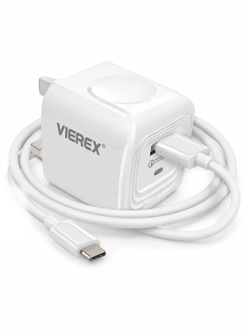 Vierex 18W Quick Charger Travel Companion Charger Includes USB-C to USB-C Cable for Type-C Series - Image 3